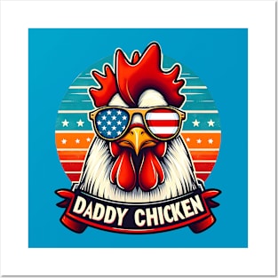 Father's day daddy chicken for kids men women Posters and Art